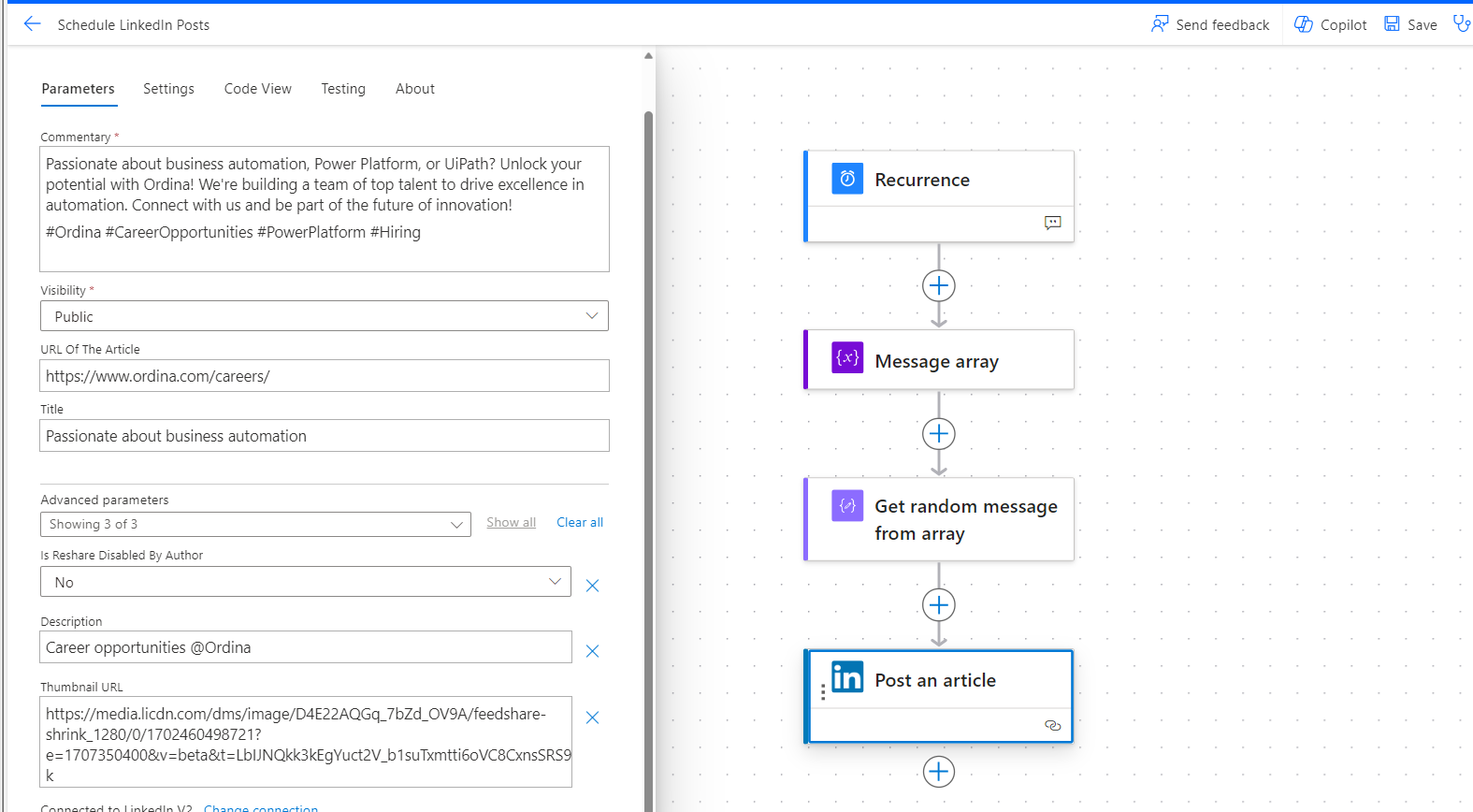Automating LinkedIn Posts